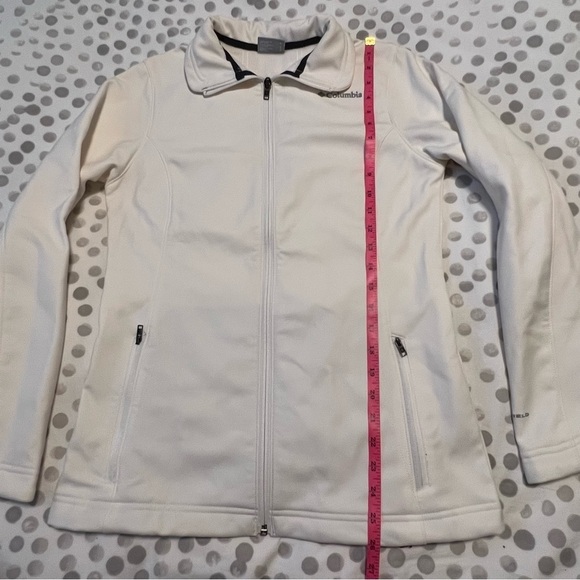 Columbia Soft Shell Off White Omni-Shield Full Zip Jacket Size Small - Picture 13 of 14
